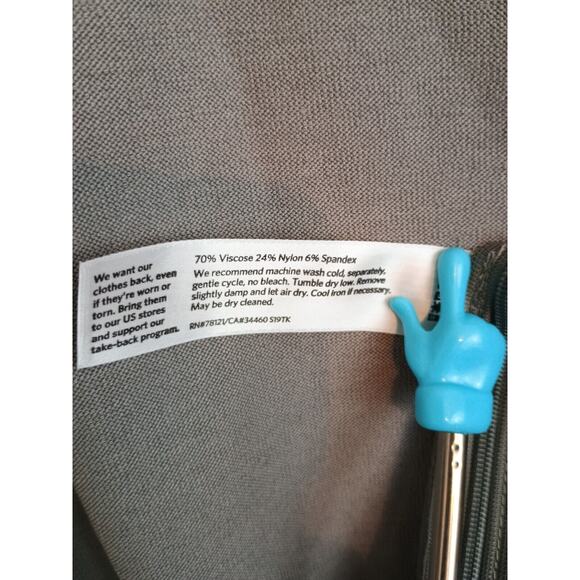 Eileen Fisher Dress Womens Small Gray Neutral Minimalist Stretch Side Zippers - Picture 4 of 6